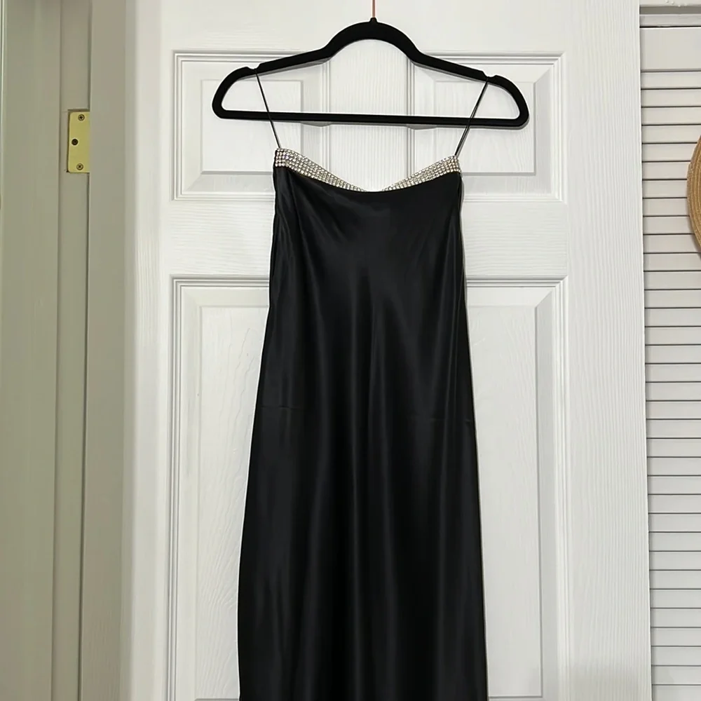 NWT - Michael Lo Sordo Stellers Bias Maxi Black Silk Skirt (Australia 6) - Picture 4 of 15